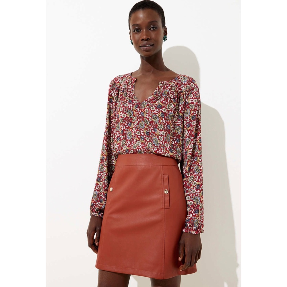 NWT LOFT Pleather Skirt